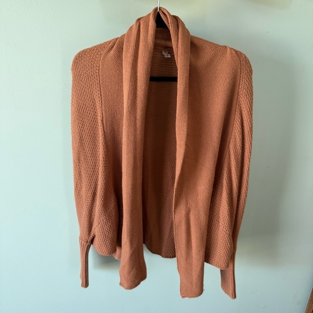 Wishlist Cozy Knitted Cardigan Tan Women's Sweater Size S/M